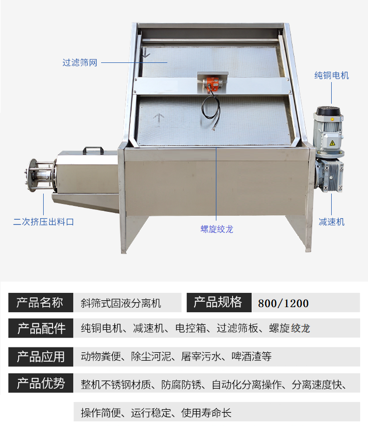 斜筛式固液分离机